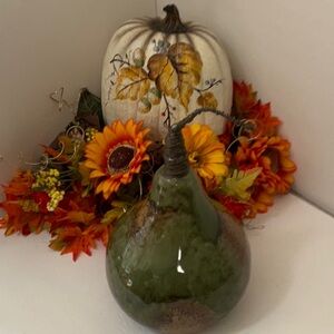 GLASS ACORN WITH WIRE STEM NWOT